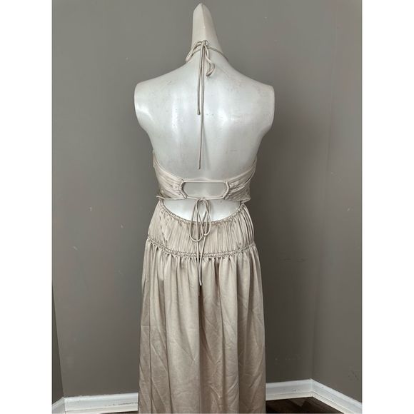 JONATHAN SIMKHAI Clementine Open Back Halter Gown - Picture 10 of 11